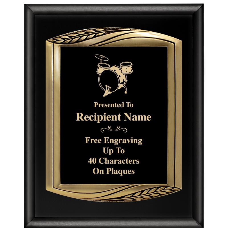 12X15 CHIEF PIANO BLK PLQ W GD