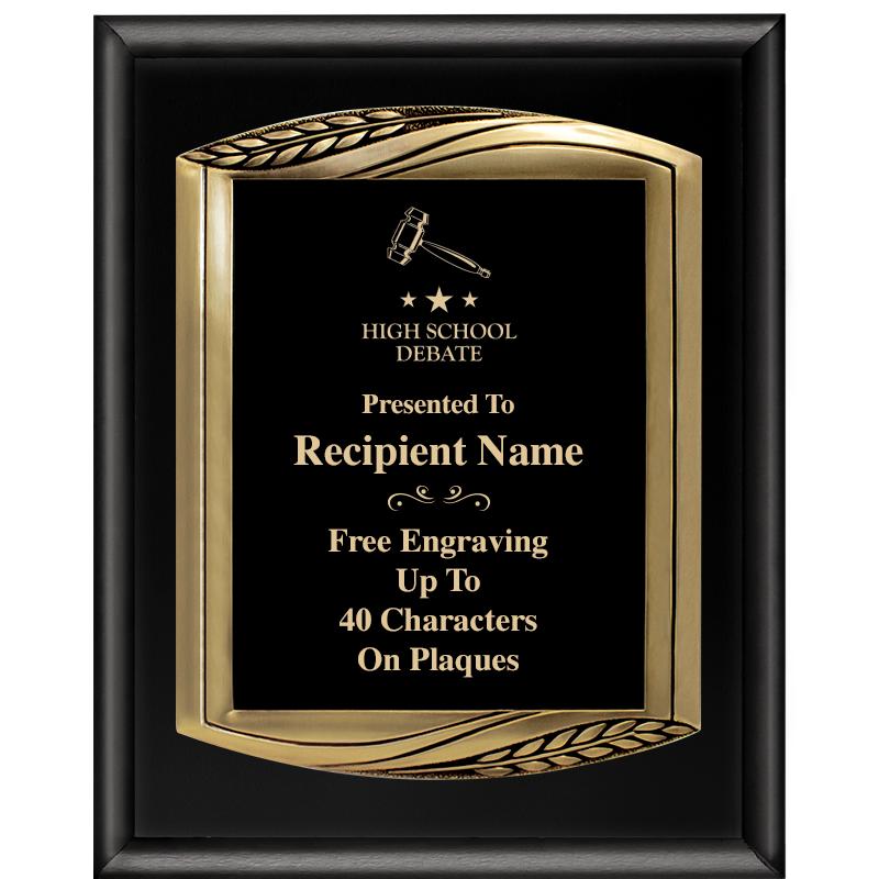 12X15 CHIEF PIANO BLK PLQ W GD