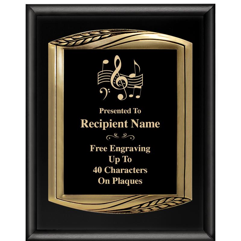 12X15 CHIEF PIANO BLK PLQ W GD