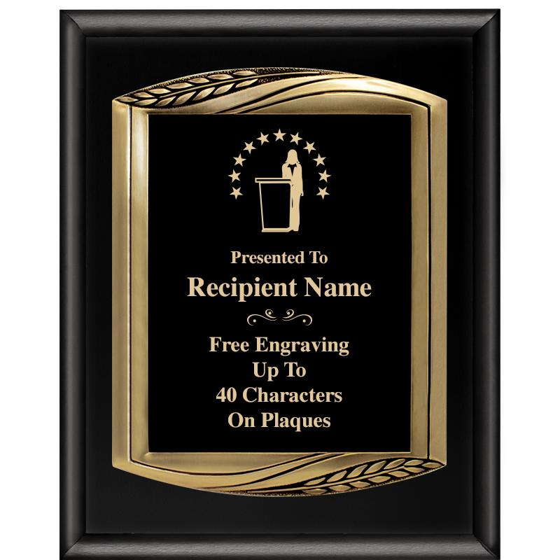 12X15 CHIEF PIANO BLK PLQ W GD