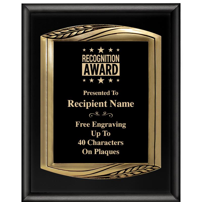 12X15 CHIEF PIANO BLK PLQ W GD