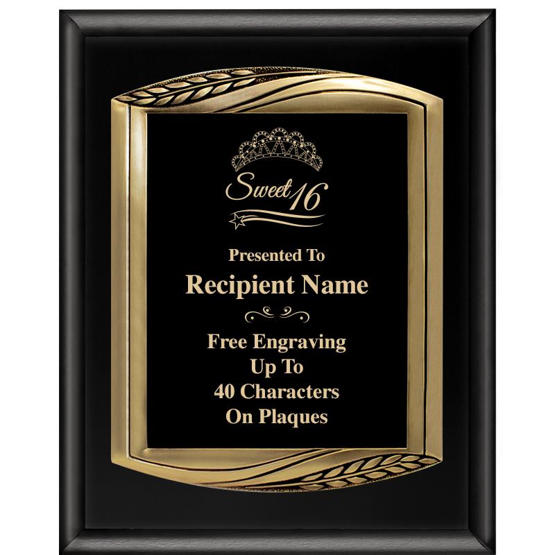 12X15 CHIEF PIANO BLK PLQ W GD