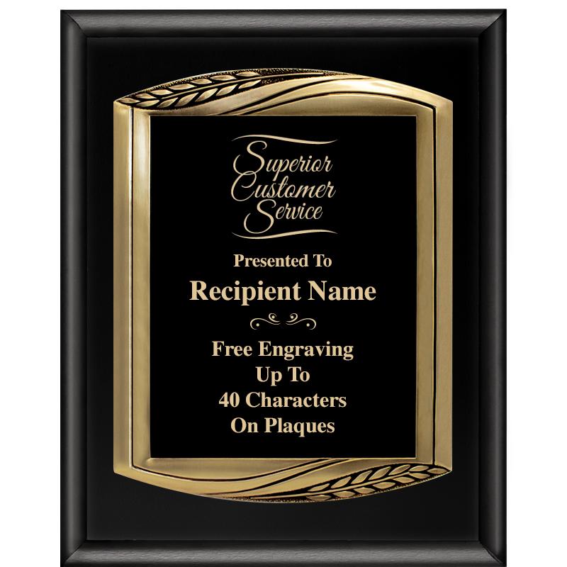 12X15 CHIEF PIANO BLK PLQ W GD