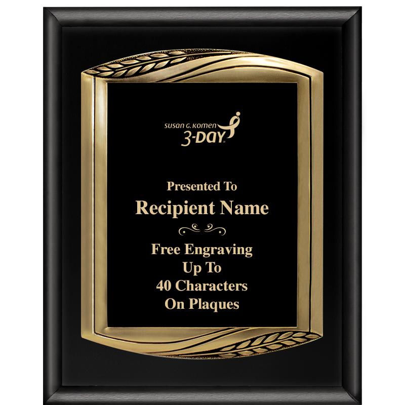 12X15 CHIEF PIANO BLK PLQ W GD