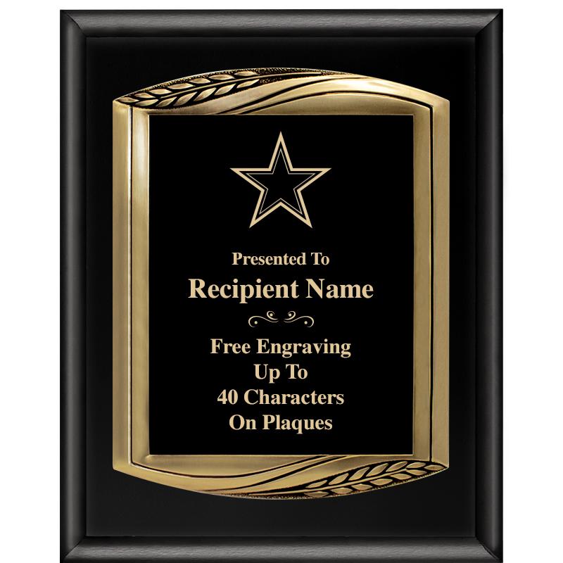 12X15 CHIEF PIANO BLK PLQ W GD