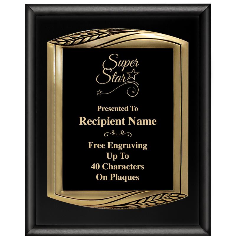 12X15 CHIEF PIANO BLK PLQ W GD