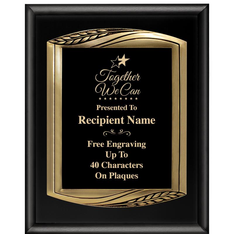 12X15 CHIEF PIANO BLK PLQ W GD