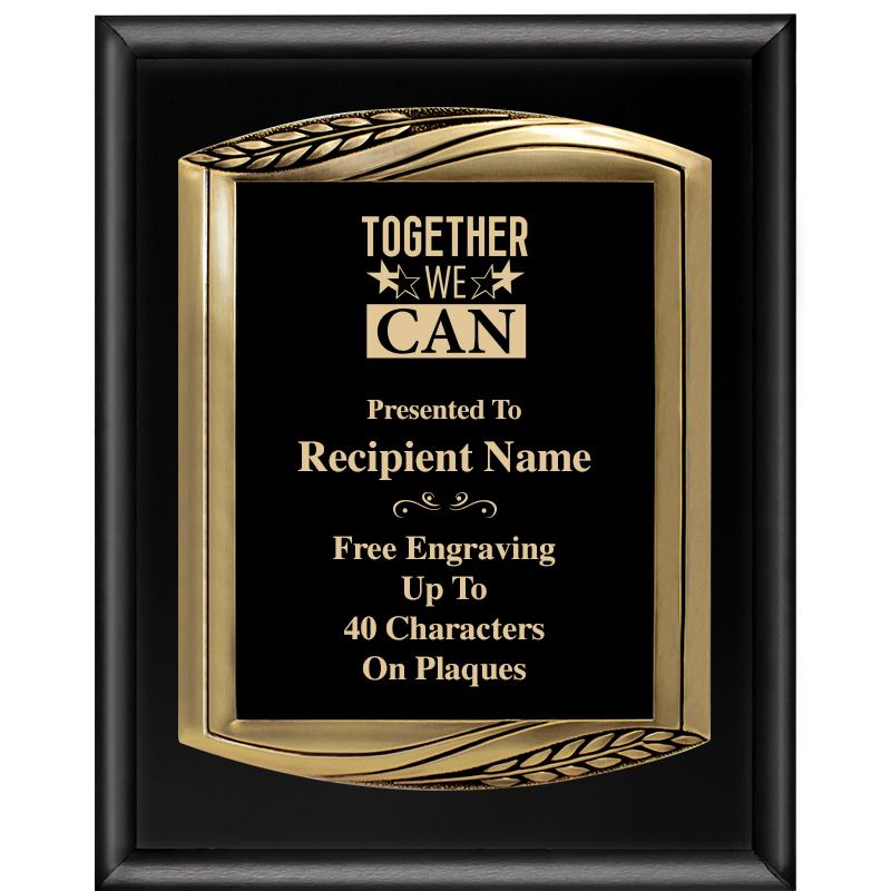 12X15 CHIEF PIANO BLK PLQ W GD