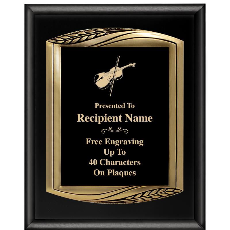 12X15 CHIEF PIANO BLK PLQ W GD