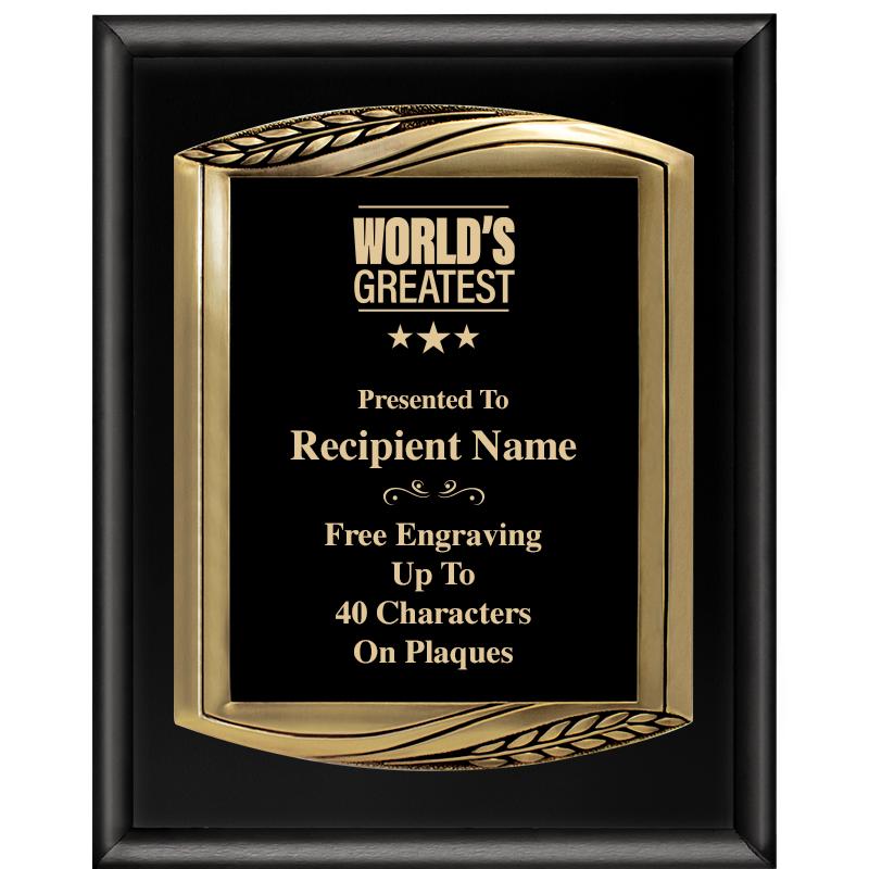 12X15 CHIEF PIANO BLK PLQ W GD