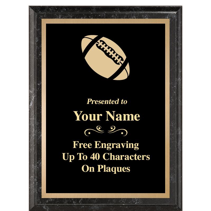 6X8 BLACK MARBLEIZED PLAQUE