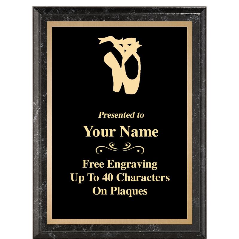 6X8 BLACK MARBLEIZED PLAQUE