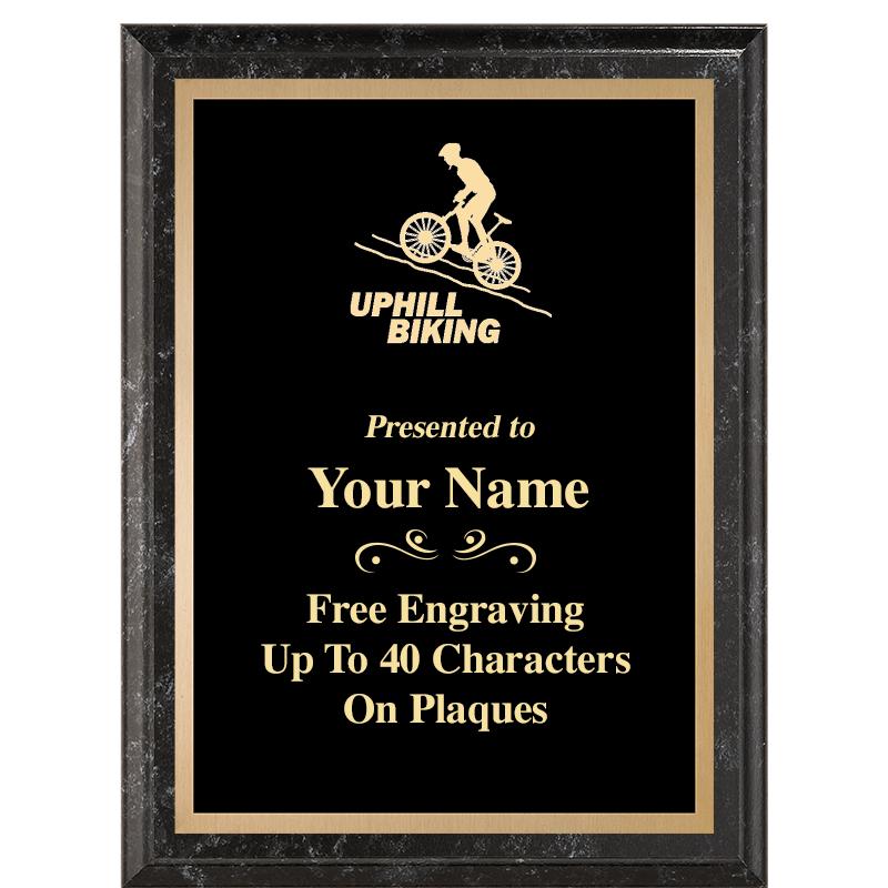 6X8 BLACK MARBLEIZED PLAQUE