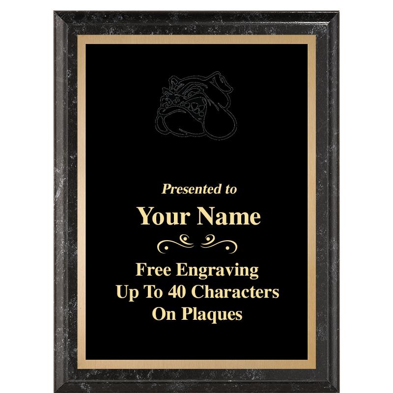 6X8 BLACK MARBLEIZED PLAQUE