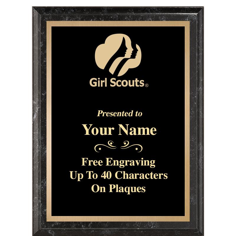 6X8 BLACK MARBLEIZED PLAQUE