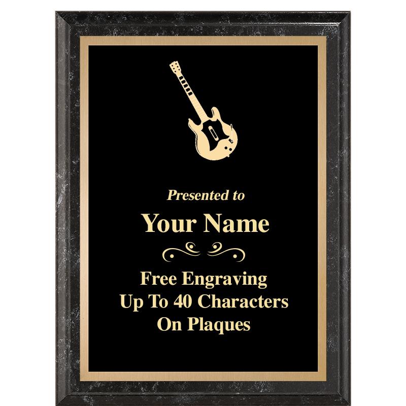 6X8 BLACK MARBLEIZED PLAQUE