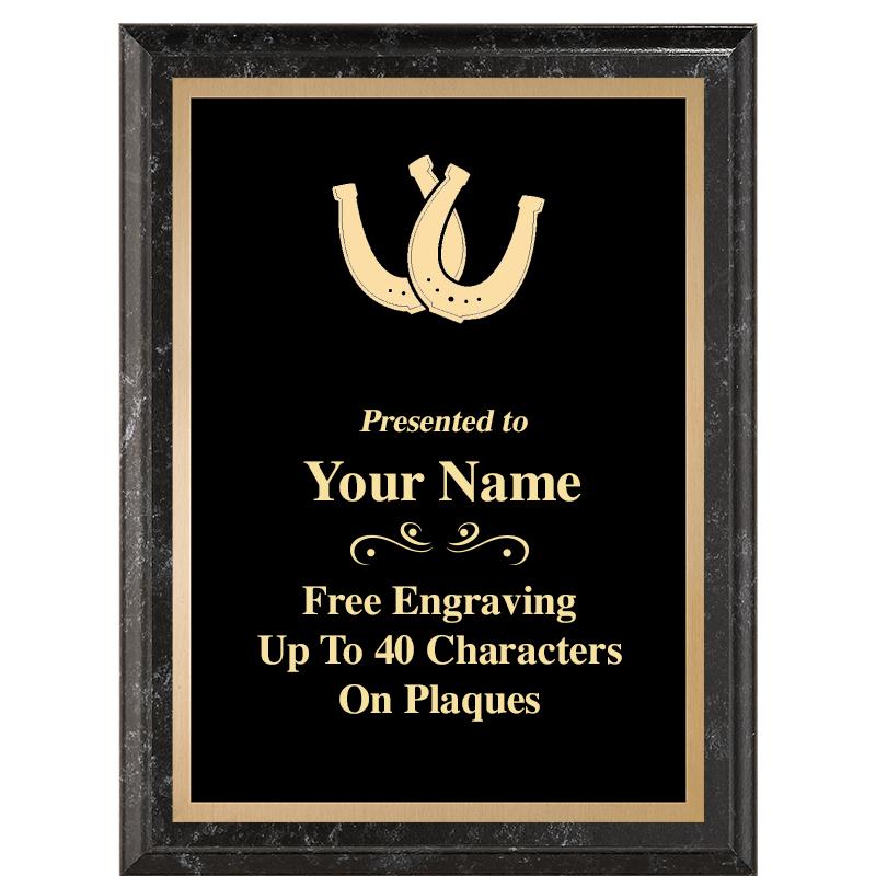 6X8 BLACK MARBLEIZED PLAQUE