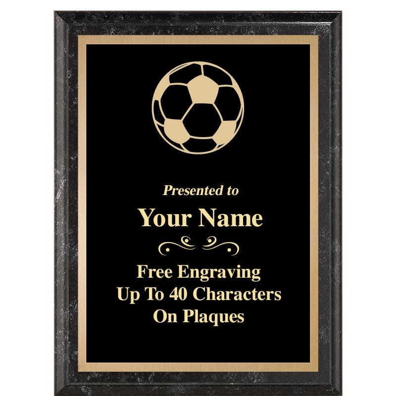 6X8 BLACK MARBLEIZED PLAQUE