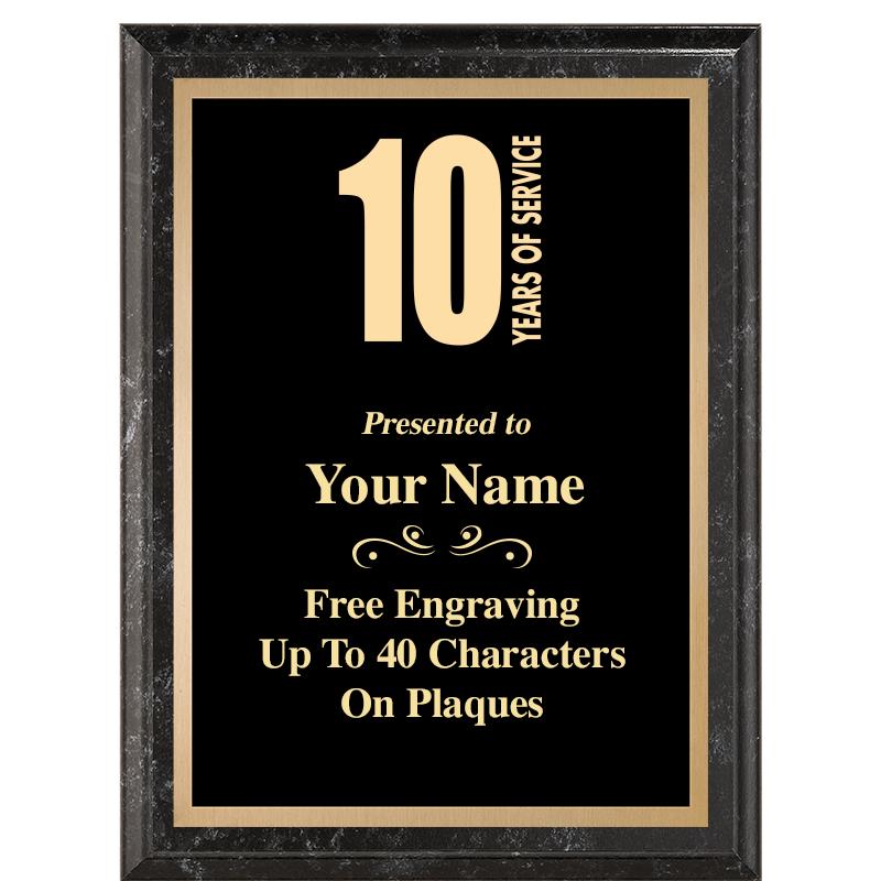 6X8 BLACK MARBLEIZED PLAQUE