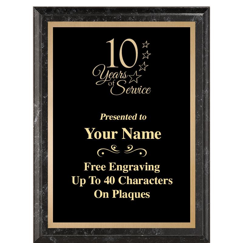 6X8 BLACK MARBLEIZED PLAQUE