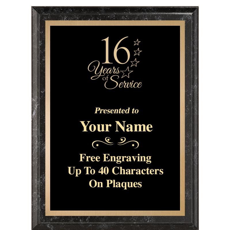 6X8 BLACK MARBLEIZED PLAQUE