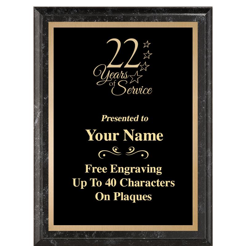 6X8 BLACK MARBLEIZED PLAQUE