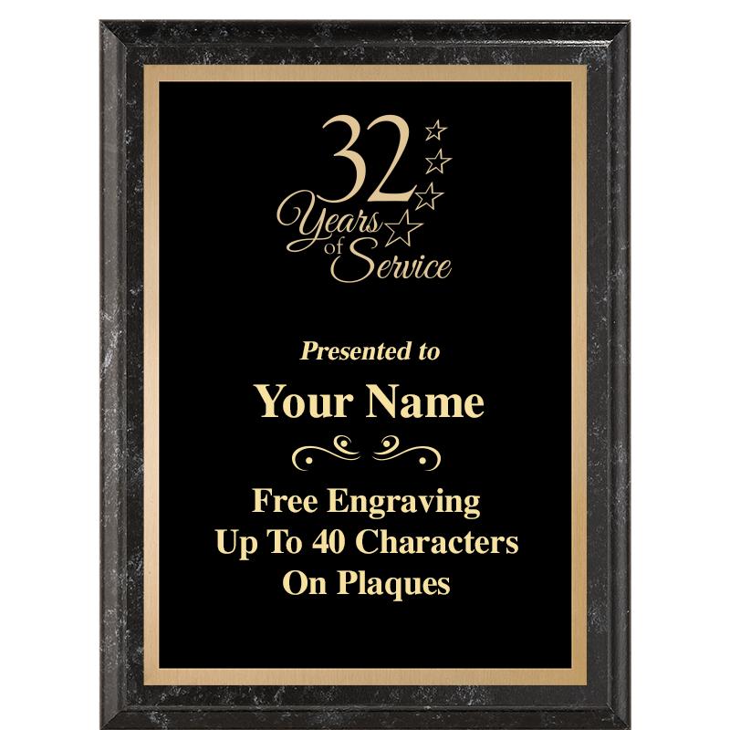 6X8 BLACK MARBLEIZED PLAQUE