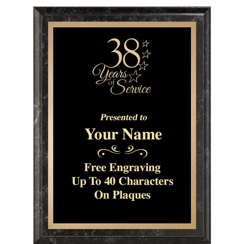 6X8 BLACK MARBLEIZED PLAQUE