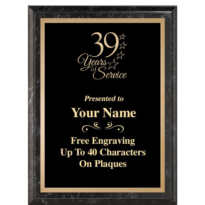 6X8 BLACK MARBLEIZED PLAQUE