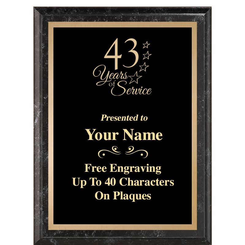 6X8 BLACK MARBLEIZED PLAQUE