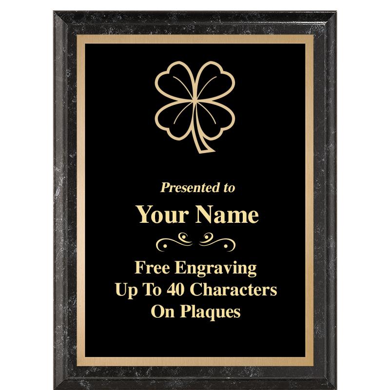 6X8 BLACK MARBLEIZED PLAQUE