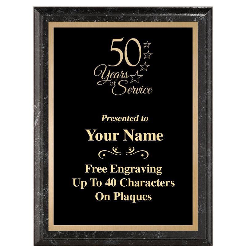 6X8 BLACK MARBLEIZED PLAQUE