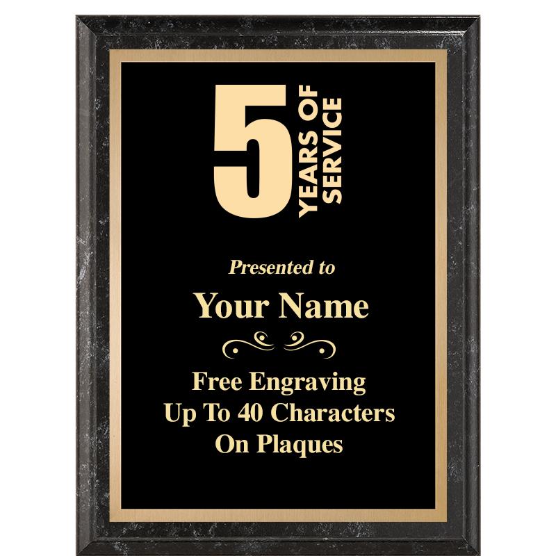 6X8 BLACK MARBLEIZED PLAQUE