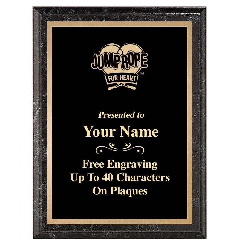 6X8 BLACK MARBLEIZED PLAQUE