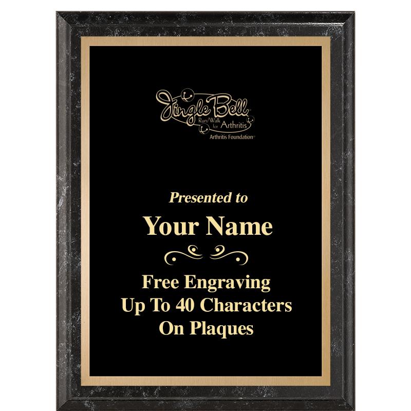 6X8 BLACK MARBLEIZED PLAQUE