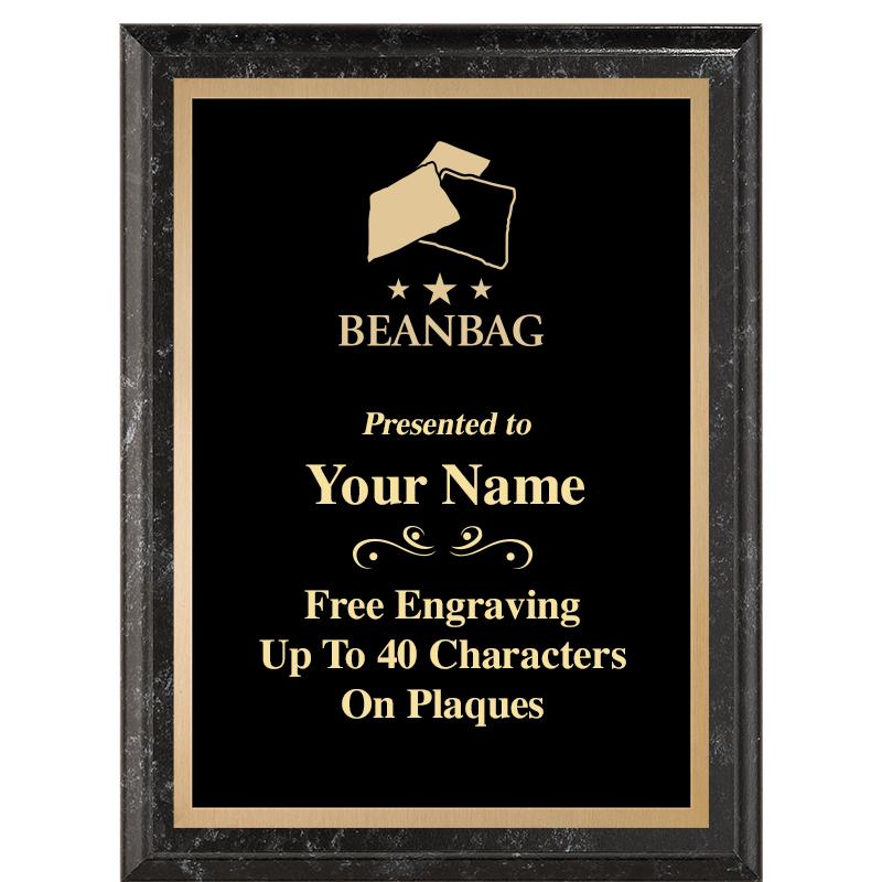 6X8 BLACK MARBLEIZED PLAQUE