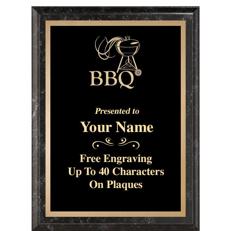 6X8 BLACK MARBLEIZED PLAQUE