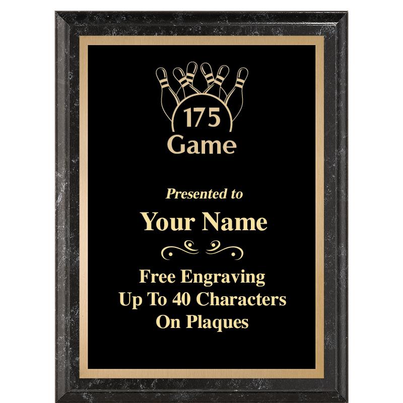 6X8 BLACK MARBLEIZED PLAQUE