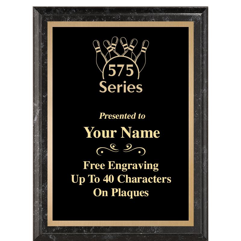 6X8 BLACK MARBLEIZED PLAQUE