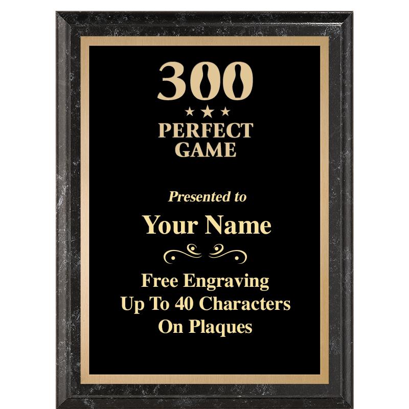 6X8 BLACK MARBLEIZED PLAQUE