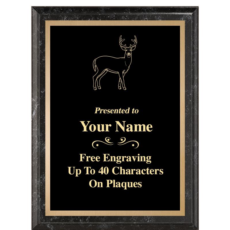 6X8 BLACK MARBLEIZED PLAQUE