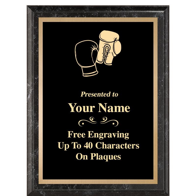 6X8 BLACK MARBLEIZED PLAQUE