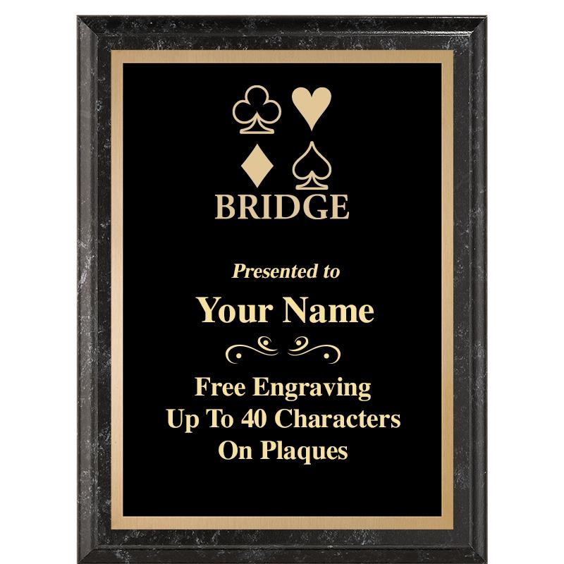 6X8 BLACK MARBLEIZED PLAQUE