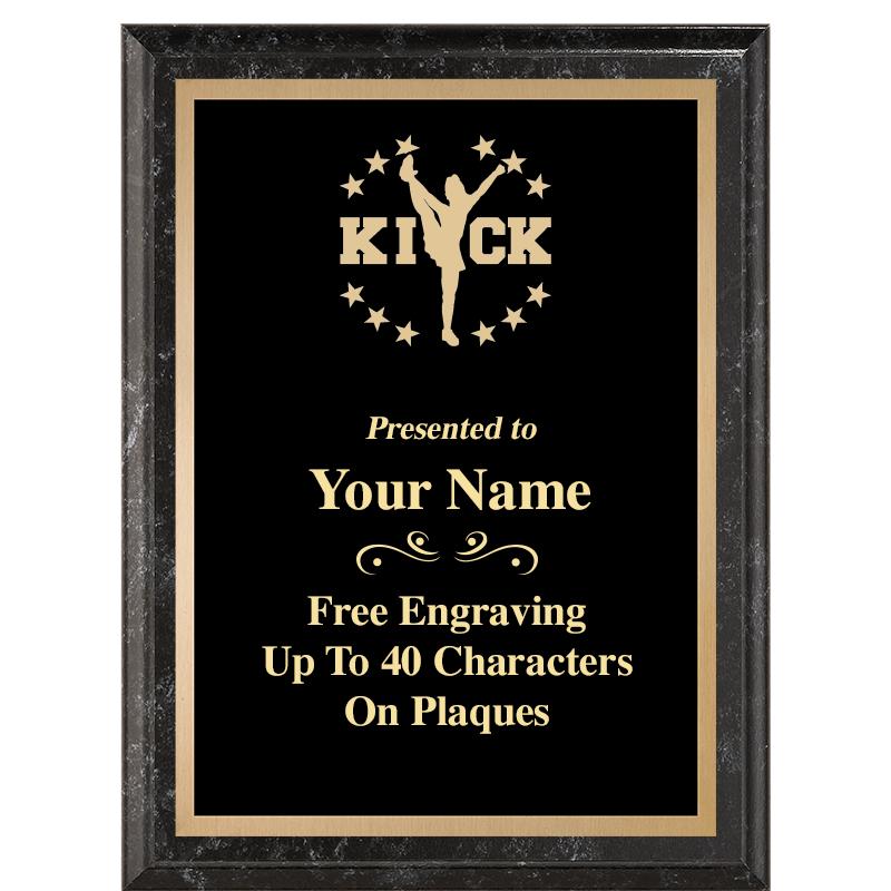 6X8 BLACK MARBLEIZED PLAQUE