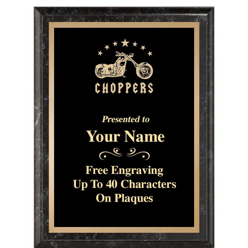 6X8 BLACK MARBLEIZED PLAQUE