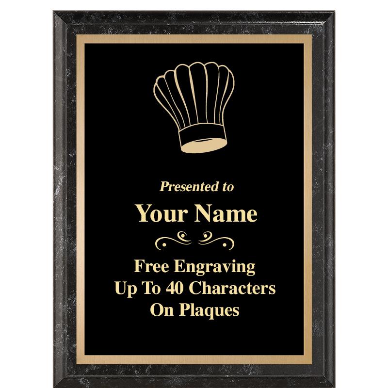 6X8 BLACK MARBLEIZED PLAQUE