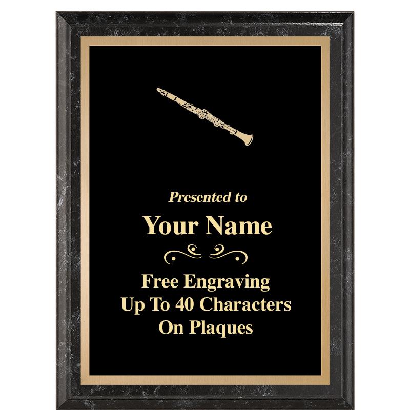 6X8 BLACK MARBLEIZED PLAQUE