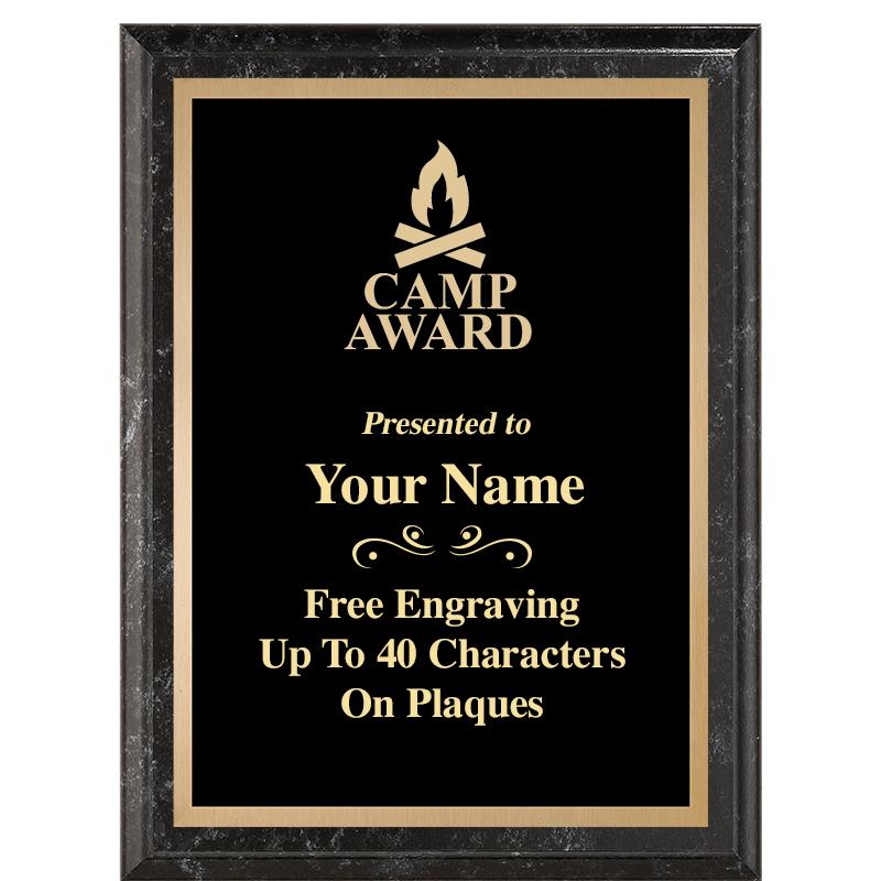 6X8 BLACK MARBLEIZED PLAQUE