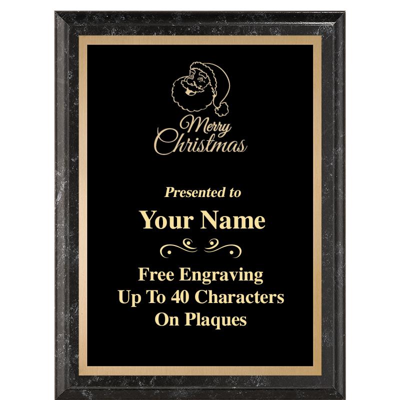 6X8 BLACK MARBLEIZED PLAQUE