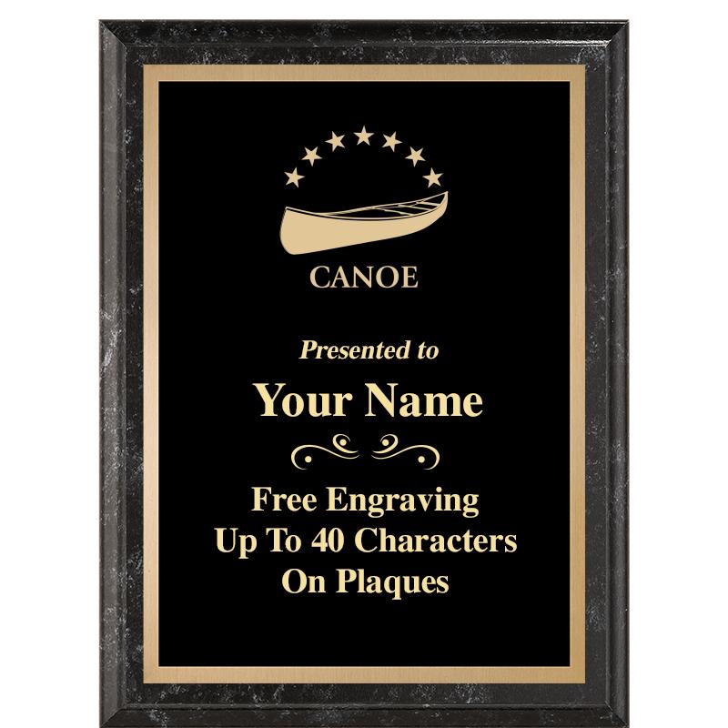 6X8 BLACK MARBLEIZED PLAQUE